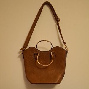 Elegant Brown Leather Handbag